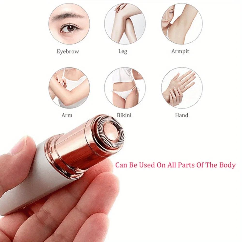 High Quality Electric Face Shaver Portable Hair Removal Device for Women Man Chin Lip Peach Fuzz Painless Facial Hair Remover